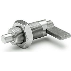 Ganter Normelemente GN 612-8-M12X1,5-AK-NI-roestvrijstalen vergrendeling, schroefdraad d2: M12x1,5