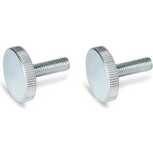 Ganter Normelemente | Platte kartelschroeven | kartelschroeven (lage vorm) | DIN 653-M8-30-ZB | 2 stuks | verzinkt staal | schroefdraad: M8x30