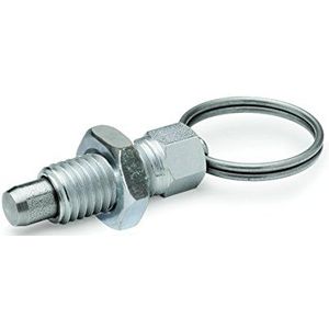 Ganter Normelemente GN 717-4-M8X1-AK-ST vergrendelingsbouten, zilver, 2 stuks