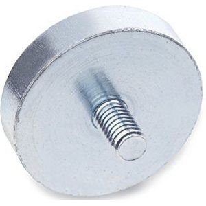 Ganter Normelemente GN 50.3-ND-32-M6 - magneet met buitendraad, zilver