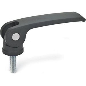 Ganter Normelemente Excentrische spanslot met schroeven 927-82-M6-20-B-B greeplengte l1 82 mm schroefdraad d2 M6 gegoten zink hendel zwart 1 stuk
