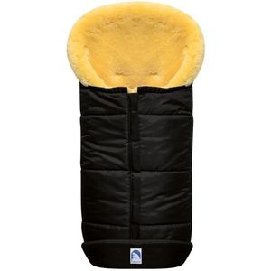 Voetenzak - Zwart - Medicinaal Gelooide Lamsvacht - Geschikt Voor Kinderwagen & Buggy