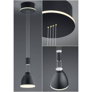 HELL LED hanglamp Leni, 1-lamp, zwart