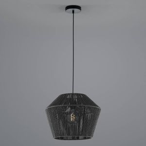 HELL Rope hanglamp van papier, zwart, Ø 40 cm