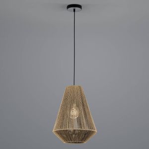 HELL Rope hanglamp van papier, bruin, Ø 33cm