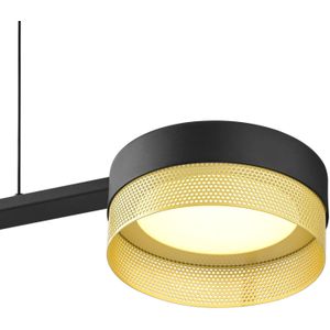 HELL LED hanglamp Mesh 3-lamps dimmer, zwart/goud
