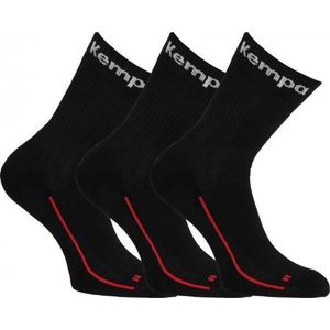 Kempa - Team Classic - Sokken - Zwart/Wit/Rood - 75% Katoen, 24% Polyamide, 1% Elastaan