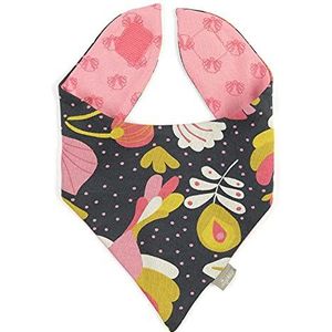 Sigikid Babydoek voor meisjes, omkeerbare halsdoek, roze/print, Eén maat