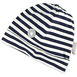 Sigikid Muts van biologisch katoen voor mini-meisjes in de maten 48 tot 52, blauw-wit gestreept., 52 cm