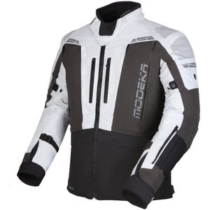 Modeka Hydron Jas Licht Grijs Donker Grijs Zwart - Maat S - Jas