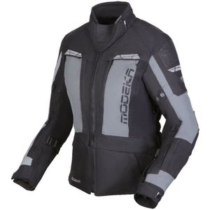 Modeka Hydron Lady Jas Lichtgrijs Donkergrijs Zwart - Maat 36 - Jas