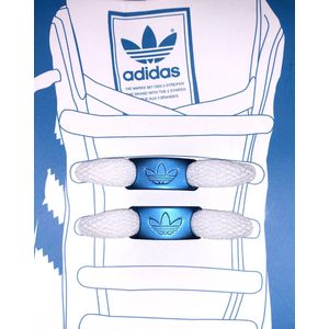 Adidas Lace Jewel Deluxe - Aluminium Blauw - Sieraad Voor Veters - 120 Cm