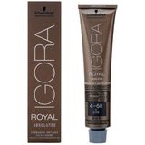 Schwarzkopf - Igora Royal Absolutes - Haarverf - 4-60 Middelbruin Roodbruin - Permanent