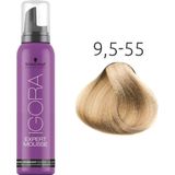 Semi-Permanente Kleur Igora Expert Schwarzkopf 9.5 - 55 Mousse (100 ml)