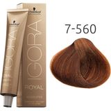 Schwarzkopf - Igora Royal Absolutes Haarverf - 7-560 Middelblond Goud Roodbruin - Permanent