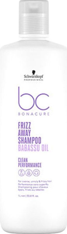 Schwarzkopf - BonaCure Clean Performance Frizz Away Shampoo - Kleurloos - 250ml