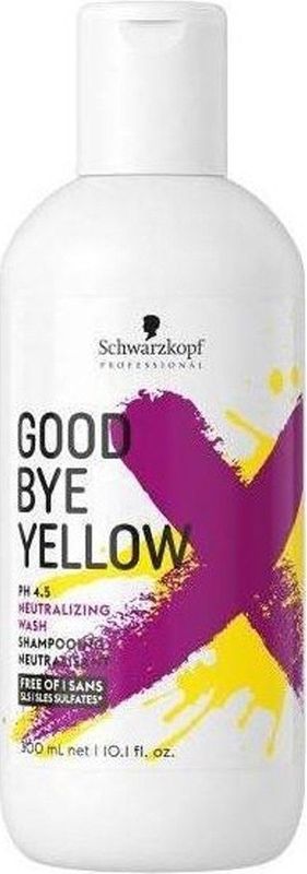 Schwarzkopf Goodbye Yellow Shampoo 300ml - Zilvershampoo vrouwen - Voor Alle haartypes