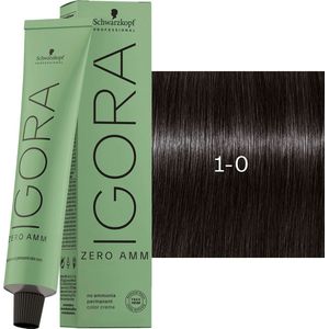Schwarzkopf Professional Igora Zero Amm 1-0 Schwarz 60 ml