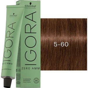 Schwarzkopf Professional Haarverven Igora Zero Amm ChocolatesPermanent Color Cream 5-60 Lichtbruin Chocolade Naturel 60 ml (€ 193,17 / 1 l)