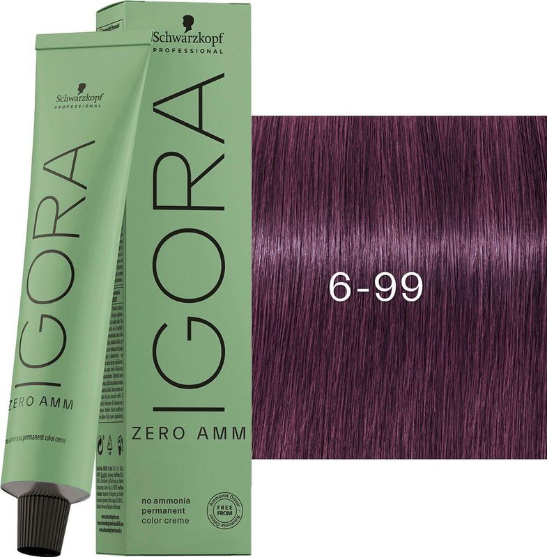 Schwarzkopf - Igora Zero Amm Color Cream - 60ml - Ammoniakvrij - Kleurresultaat