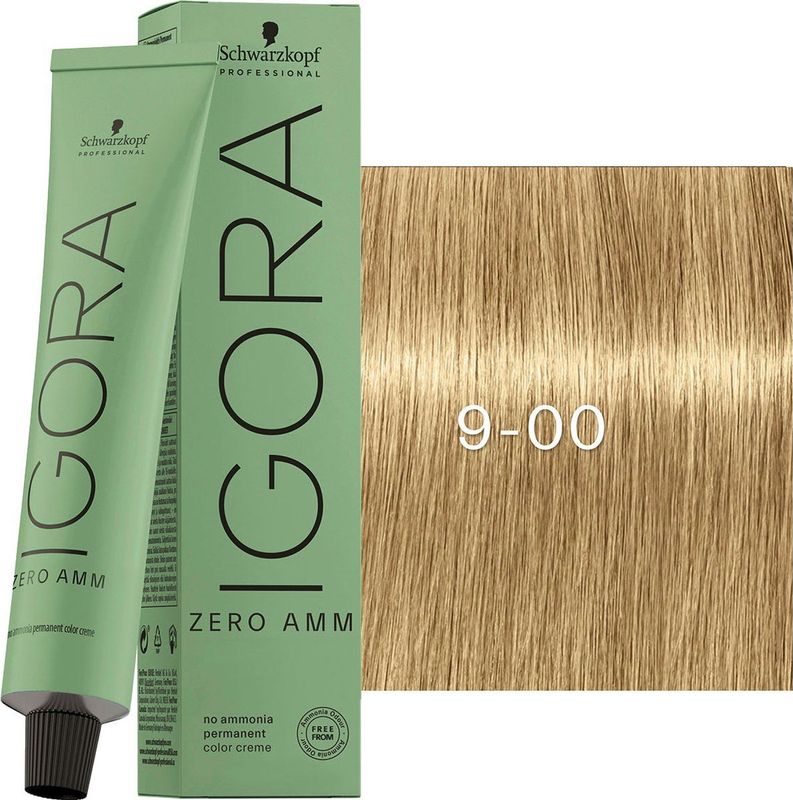 Schwarzkopf Professional - Igora Zero Amm - Permanente Kleuring - 60 ml - 9-00