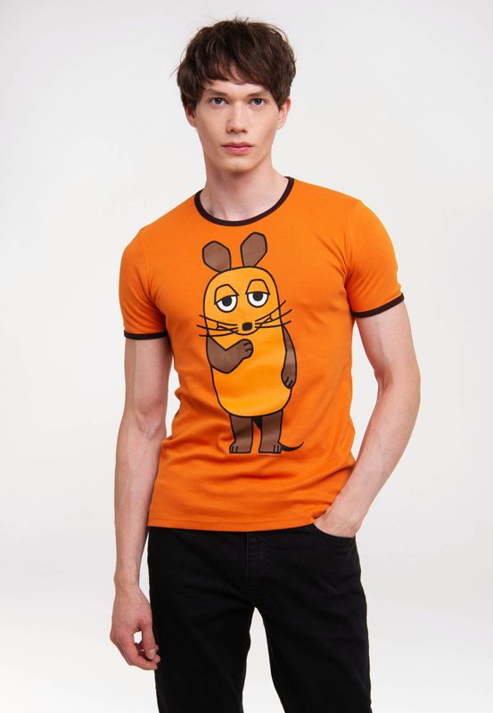 Logoshirt - T-Shirt - Die Sendung mit der Maus - Oranje - Katoen