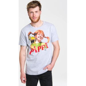 Logoshirt - Pippi Langstrumpf - T-Shirt - Grijs - 95% Katoen, 5% Viscose