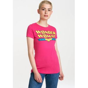 Logoshirt - Wonder Woman - T-shirt - Pink - Ronde Hals
