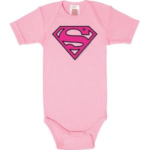 Logoshirt Baby Body DC - Superman Logo (Pink)