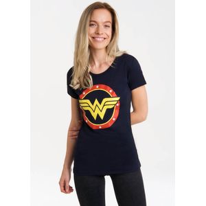 Logoshirt - Wonder Woman - T-shirt - Blauw - Ronde Hals