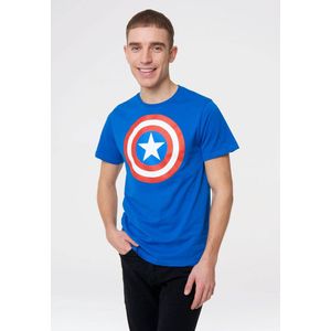 Logoshirt - T-Shirt - Zwart - Captain America