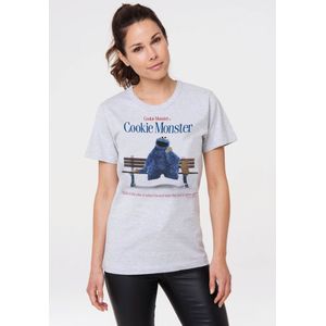 LOGOSHIRT Shirt 'Sesamstraße'  blauw / bruin / grijs gemêleerd / rood