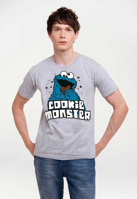 Logoshirt - T-Shirt - Lichtblauw - Krümelmonster - Sesamstraat