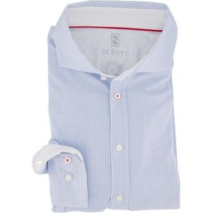 Desoto - Overhemd Strijkvrij PDP Blauw - Heren - Slim-fit