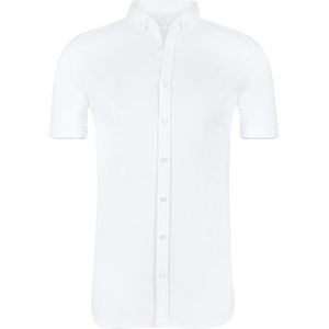 Desoto Overhemd Korte Mouw - Wit - 100% Jersey Katoen