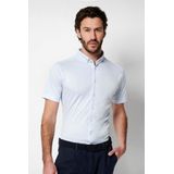 Desoto Overhemd - Lichtblauw - 100% Katoen - Korte Mouwen