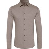 MARVELIS - Body Fit Overhemd - Beige - Strijkvriendelijk