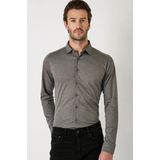 Desoto - Overhemd - Grijs - Katoen - Slim Fit