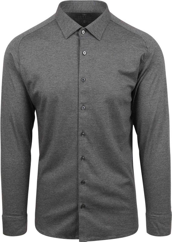 Desoto - Overhemd - Grijs - Katoen - Slim Fit