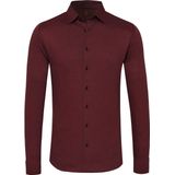 Desoto - Kent Overhemd - Bordeaux - Katoen - Slim Fit