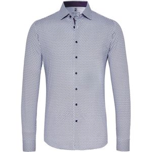 Desoto - Kent Print - Overhemd - Blauw - Katoen
