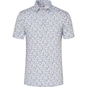 Desoto - Polo - Wit Grijs - Katoen - Ananas Print