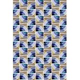 Desoto - Jersey Shirt - Blauw/Geel - Korte Mouw - 100% Katoen