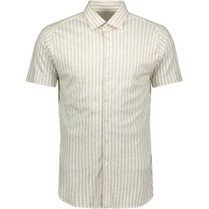 Desoto - Veelkleurig Overhemd - Katoen - Beige Gestreept