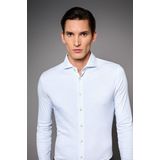 katoenen Desoto overhemd slim fit lichtblauw geprint