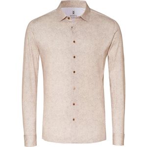 Desoto - Overhemd - Beige Gemêleerd - Flanel - 100% Katoen