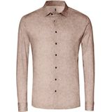 Desoto Overhemd Flanel Melange Beige - Maat 3XL - Heren - Overhemden Casual