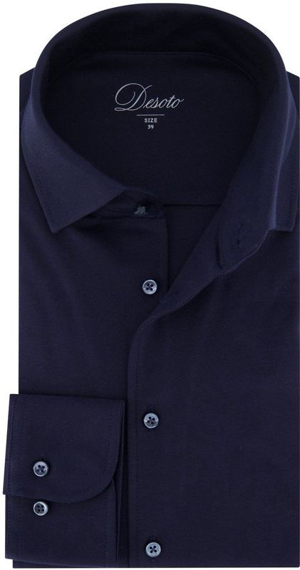 Desoto - Luxury Line - Overhemd - Donkerblauw - 100% Katoen