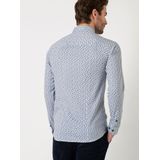 Desoto - Overhemd - Blauw - 100% Strijkvrij Katoen - Slim-fit Pasvorm