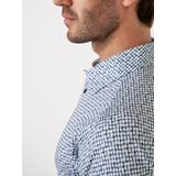 Desoto - Overhemd - Blauw - 100% Strijkvrij Katoen - Slim-fit Pasvorm